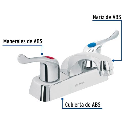 MEZCLADORA PLASTICO PARA LAVABO FOSET