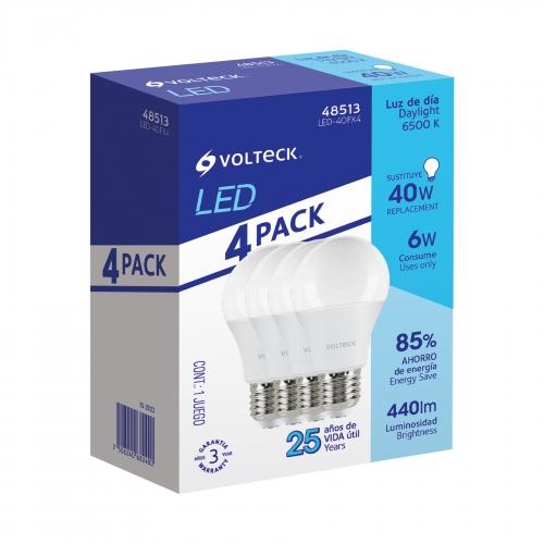 MULTIPACK 4 LAMPARAS DE LED 6W VOLTECK
