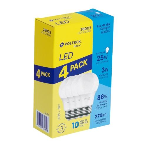 MULTIPACK 4 LAMPARAS LED G45 3W VOLTECK