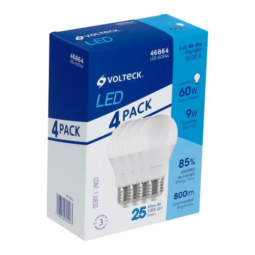 MULTIPACKS 4 LAMPARAS DE LED 9W VOLTECK
