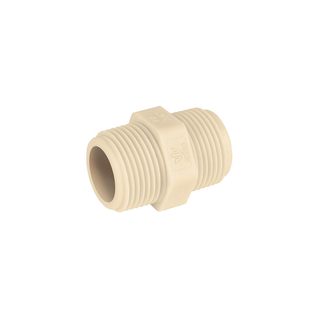 NIPLE CORRIDO DE 3/4" POLIPROPILENO FOSET