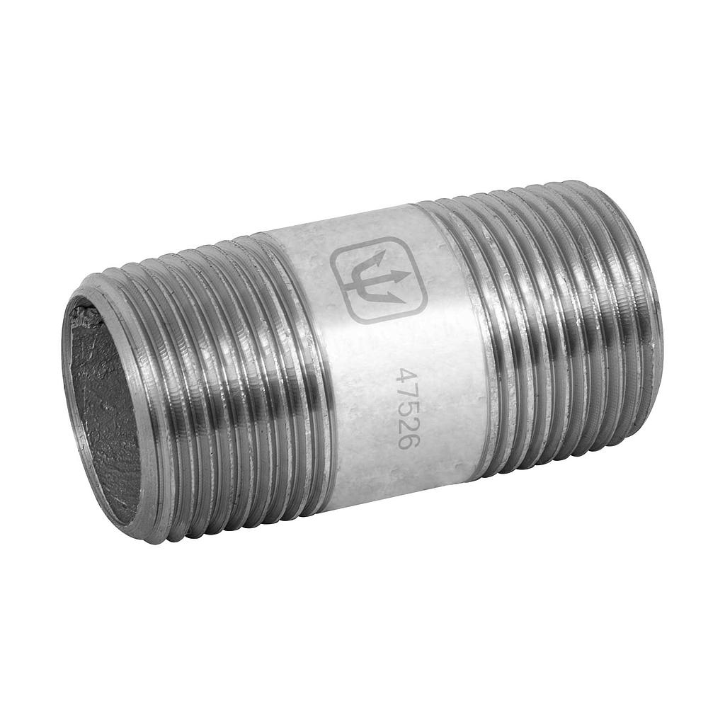 NIPLE DE ACERO GALVANIZADO DE 3/4" X 2" FOSET