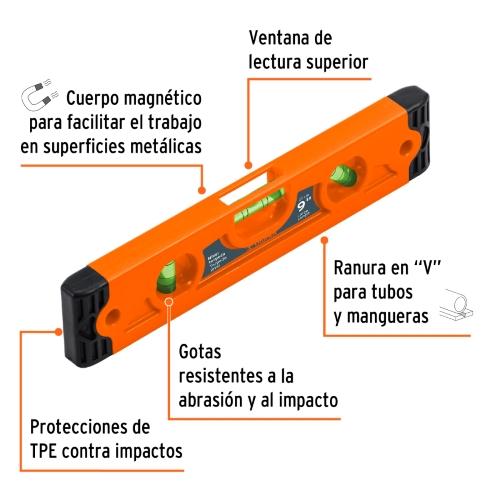 NIVEL TORPEDO 9 MAGNET CUERPO ABS TRUPE