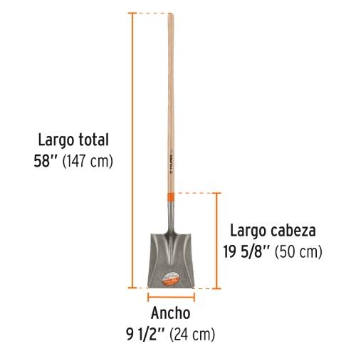 PALA CUADRADA MANGO LARGO TRUPER (PCL)