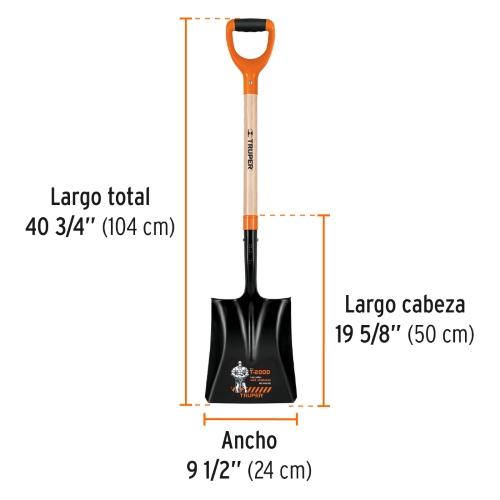 PALA CUADRADA PUÑO COMFORT GRIP TRUPER