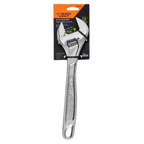 LLAVE AJUSTABLE (PERICO) 12" PROFESIONAL CROMADA EXPERT
