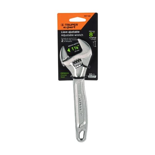 LLAVE AJUSTABLE (PERICO) 8" PROFESIONAL CROMADA EXPERT