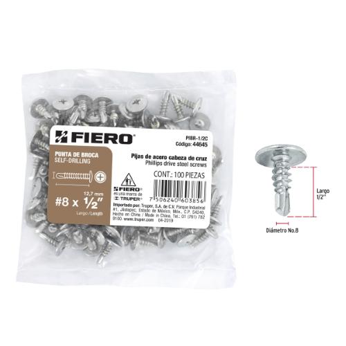 PIJA CRUZ PUNTA BROCA 1/2 C/100PZ FIERO