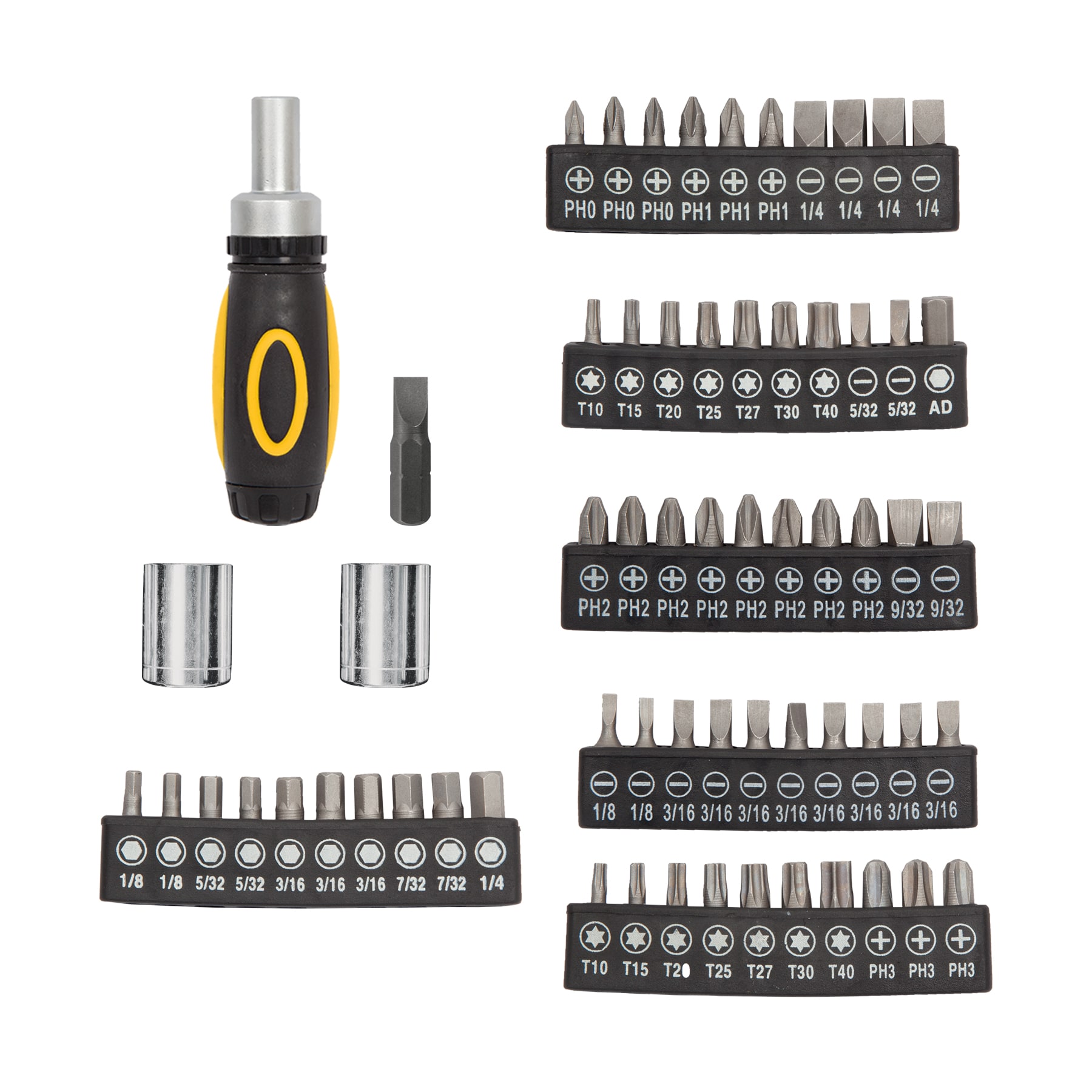 JUEGO 81 PZA DADOS Y PUNTAS 1/4 PRETUL