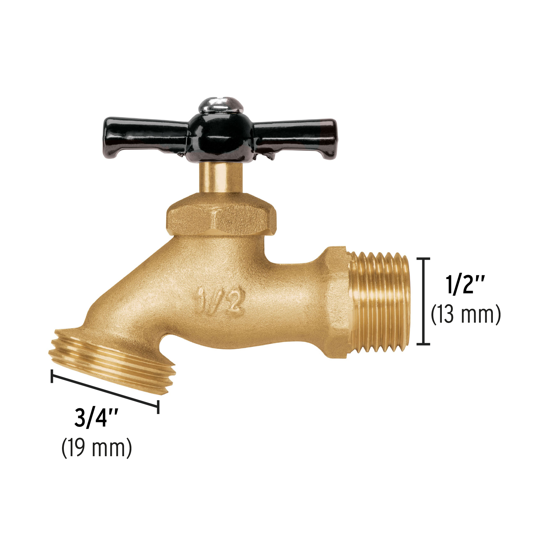 LLAVE P/MANGUERA DE LATON 1/2 PRETUL