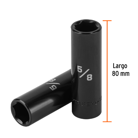 DADO LARGO IMPACTO 9/16 6 PUNTAS  CUADRO 1/2 TRUPER