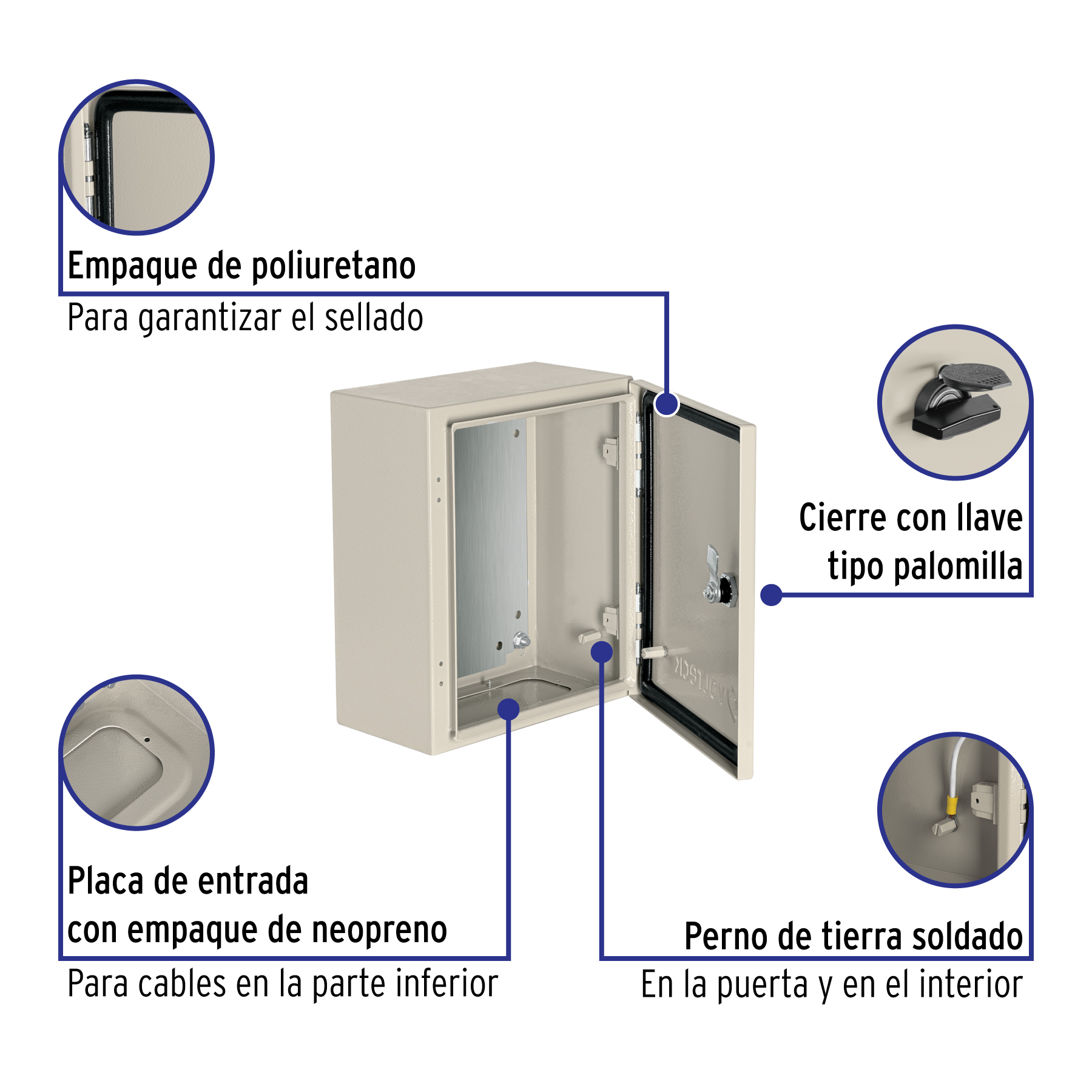 GABINETE METALICO 300 X 250 mm, VOLTECK