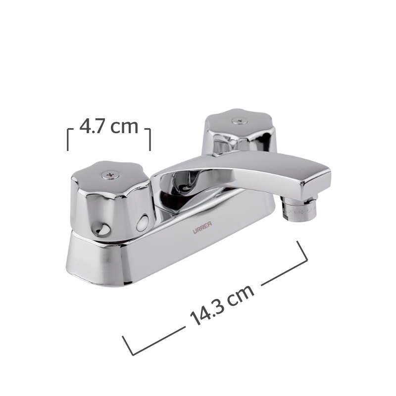 MEZCLADORA 4 PARA LAVABO CON CUBIERTA Y MANERAL  F-46Q