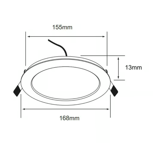 LUMINARIO PARA USO INTERIOR EMPOTRADO LED 12W BLANCO 6500K TECNOLITE