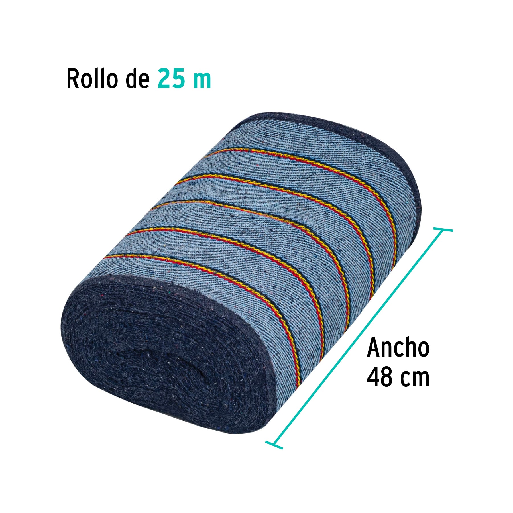 ROLLO DE 25 M DE JERGA SARGA GRUESA AZUL KLINTEK
