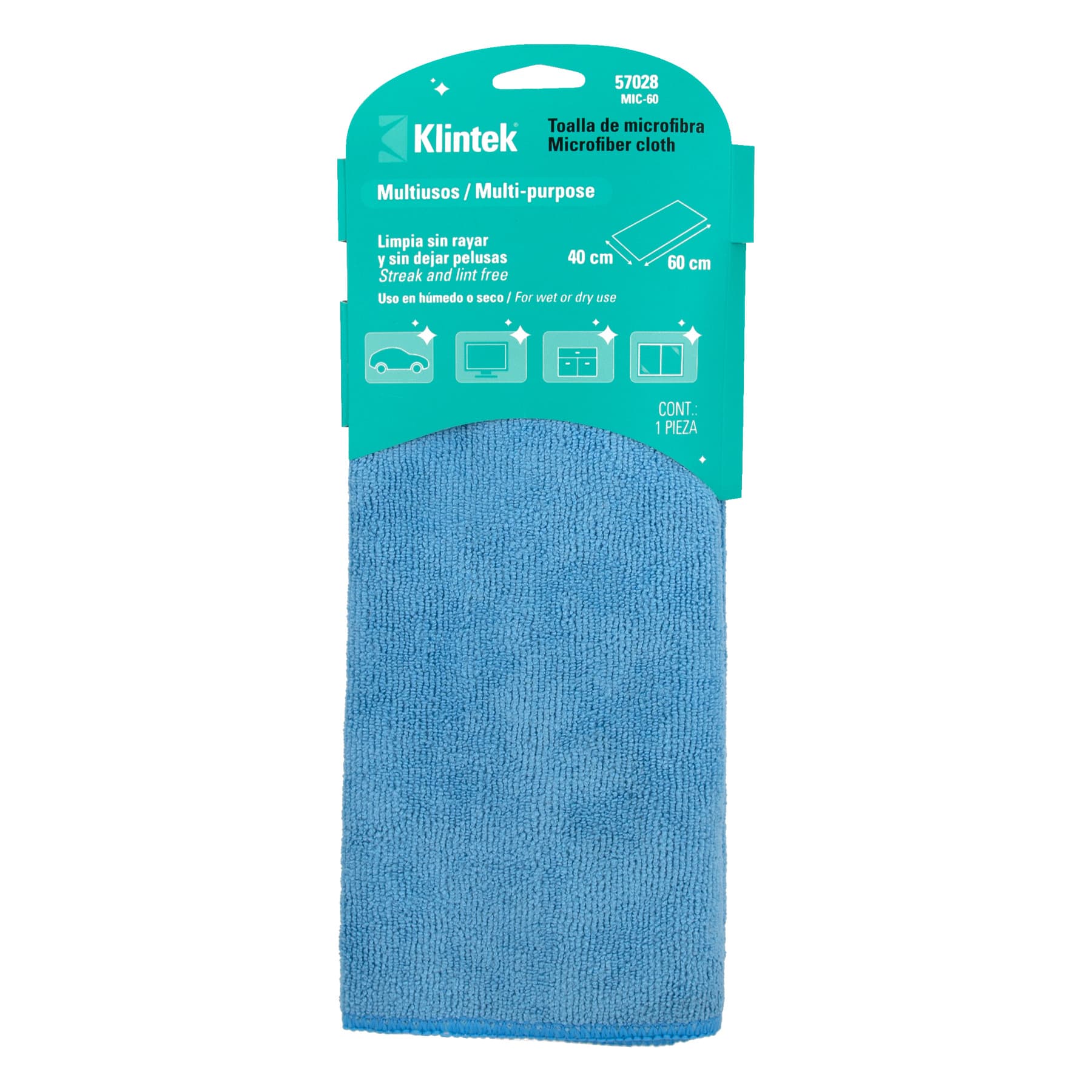 TOALLA DE MICROFIBRA DE 40 X 60 CM KLINTEK