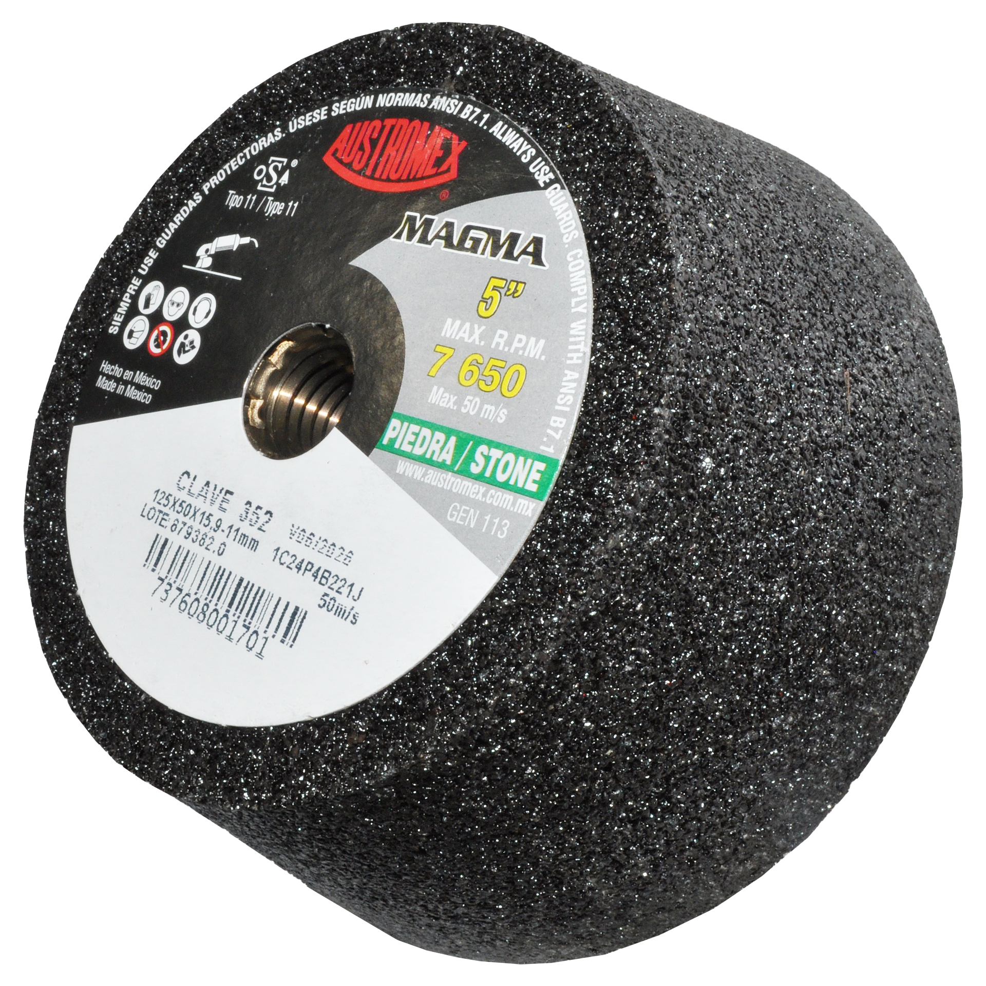 COPA P/DESBA PIEDRA 5X2X5/8 GRANO 352 AUSTROMEX