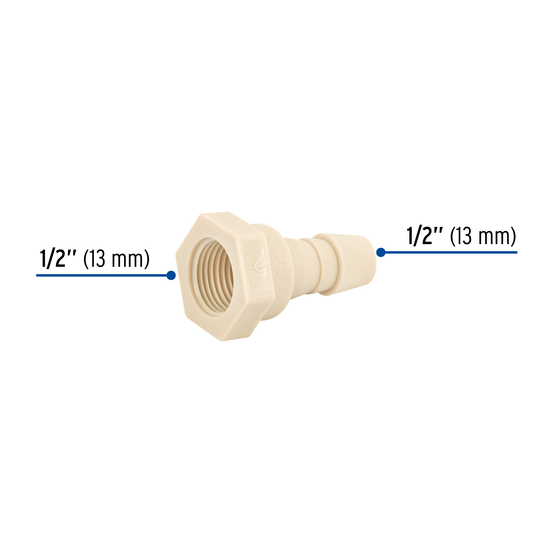 ADAPTADOR INSERCION ROSCA INTERIOR DE 1/2 Plg. X 1/2 Plg. FOSET