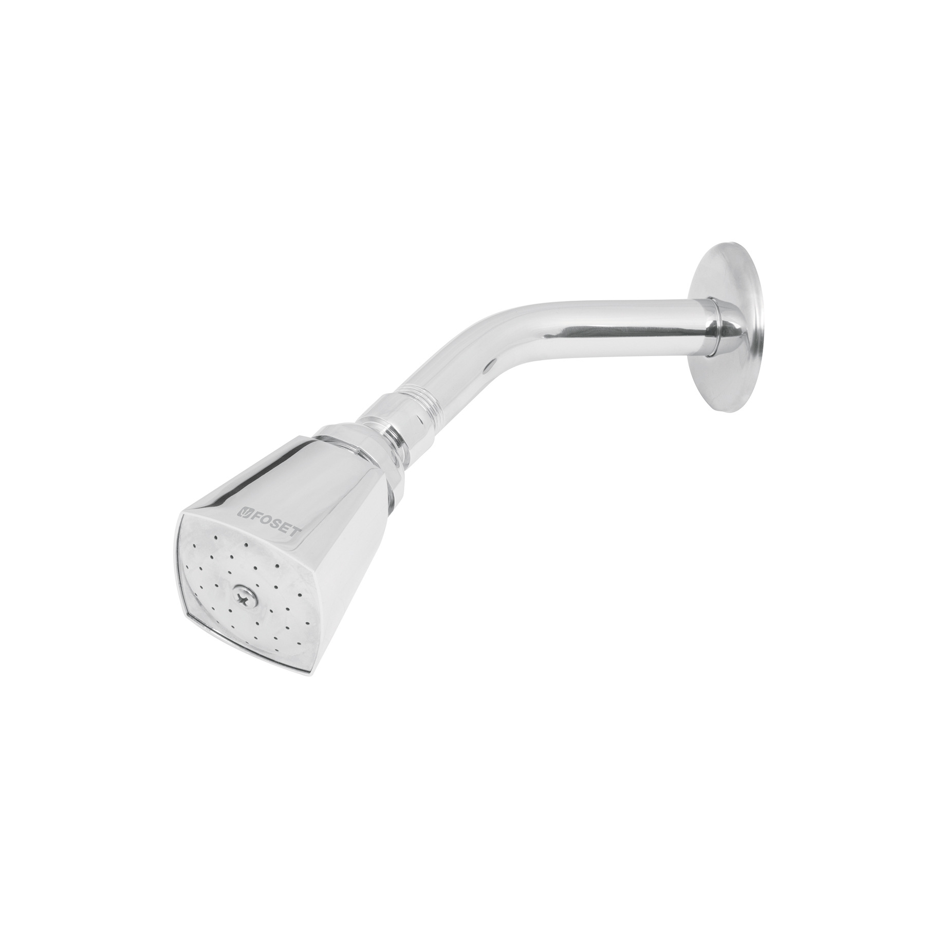REGADERA CUADRADA 2 Plg. METALICA BRAZO Y CHAPETON CROMO AQUA