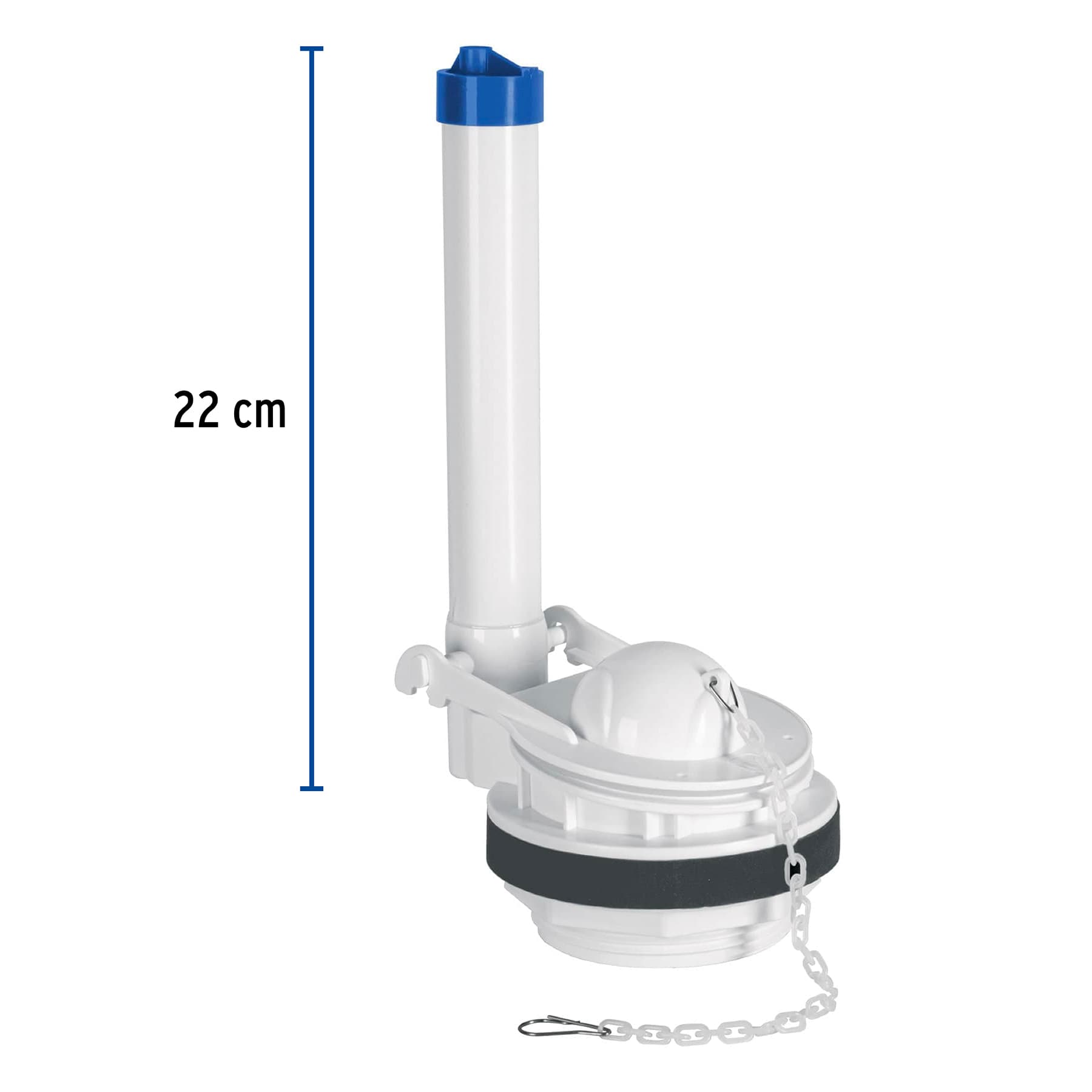 VALVULA DE DESCARGA 3 Plg. PARA WC DE 2 PIEZAS CADENA PLASTICA