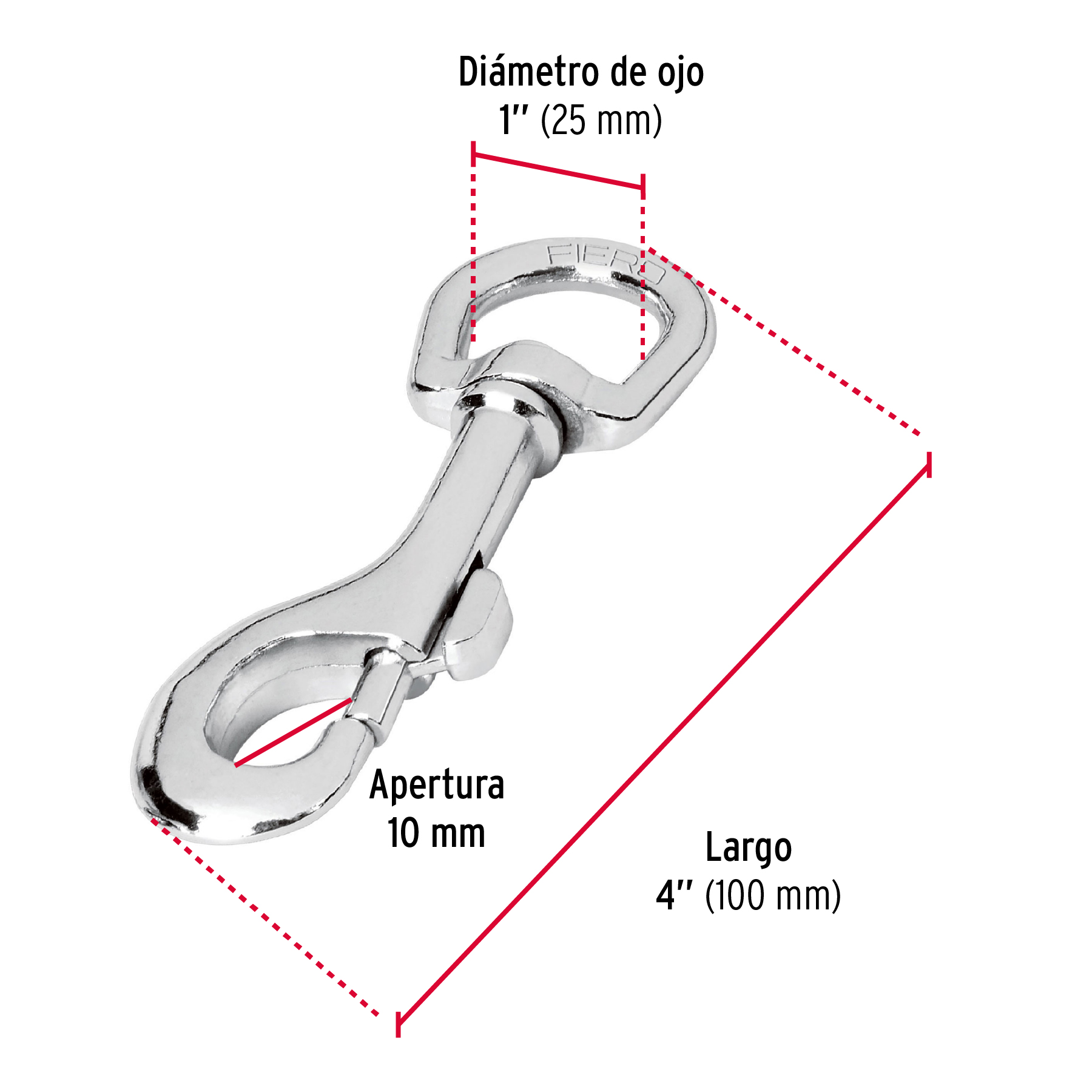 BANDOLA DE ZINC DE 1 Plg. GIRATORIA FIERO