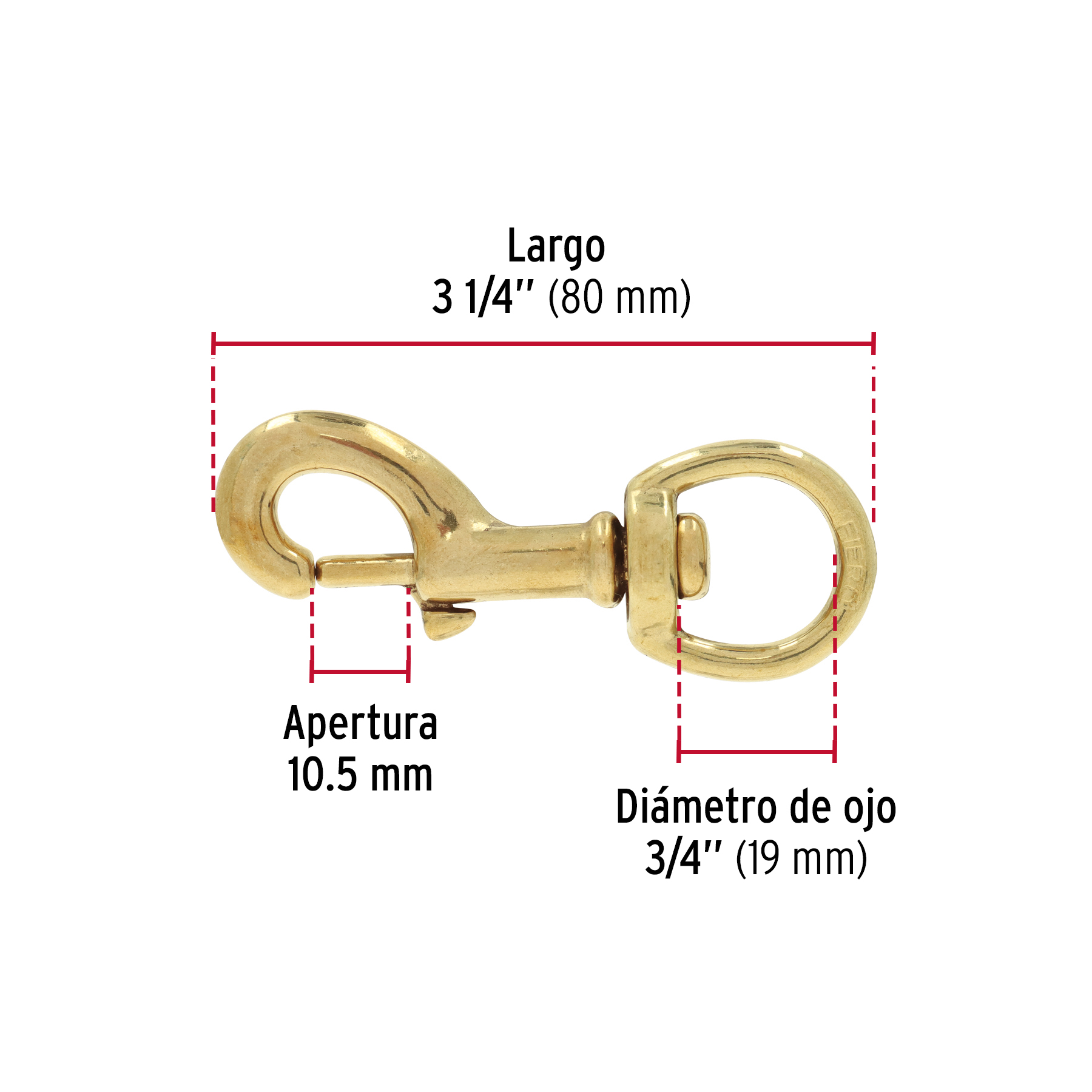 BANDOLA DESTORCEDORA DE LATON 3/4 Plg. FIERO