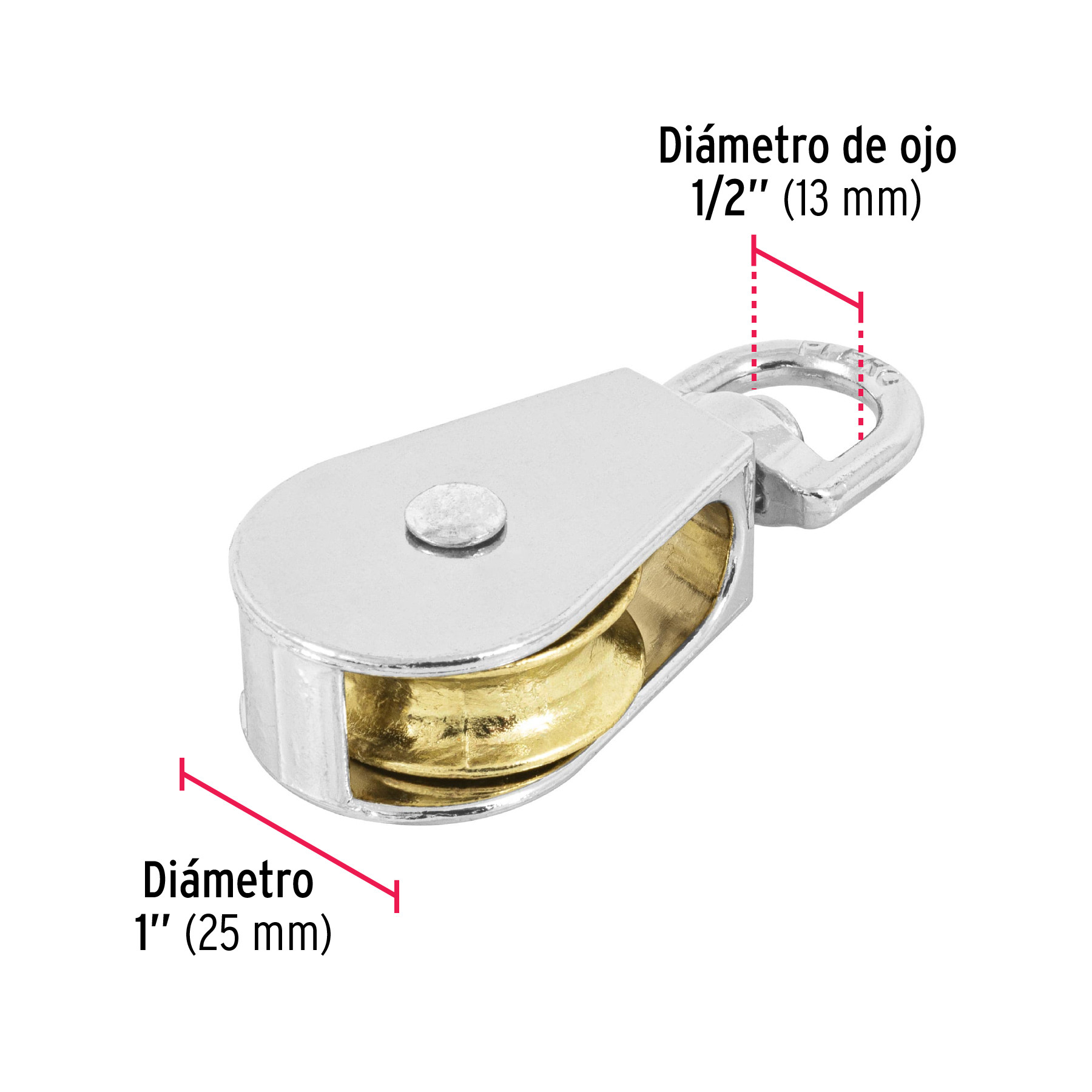 GARRUCHA METALICA PARA NORIA DE 1 Plg. CARGA MAX. 50 KG FIERO