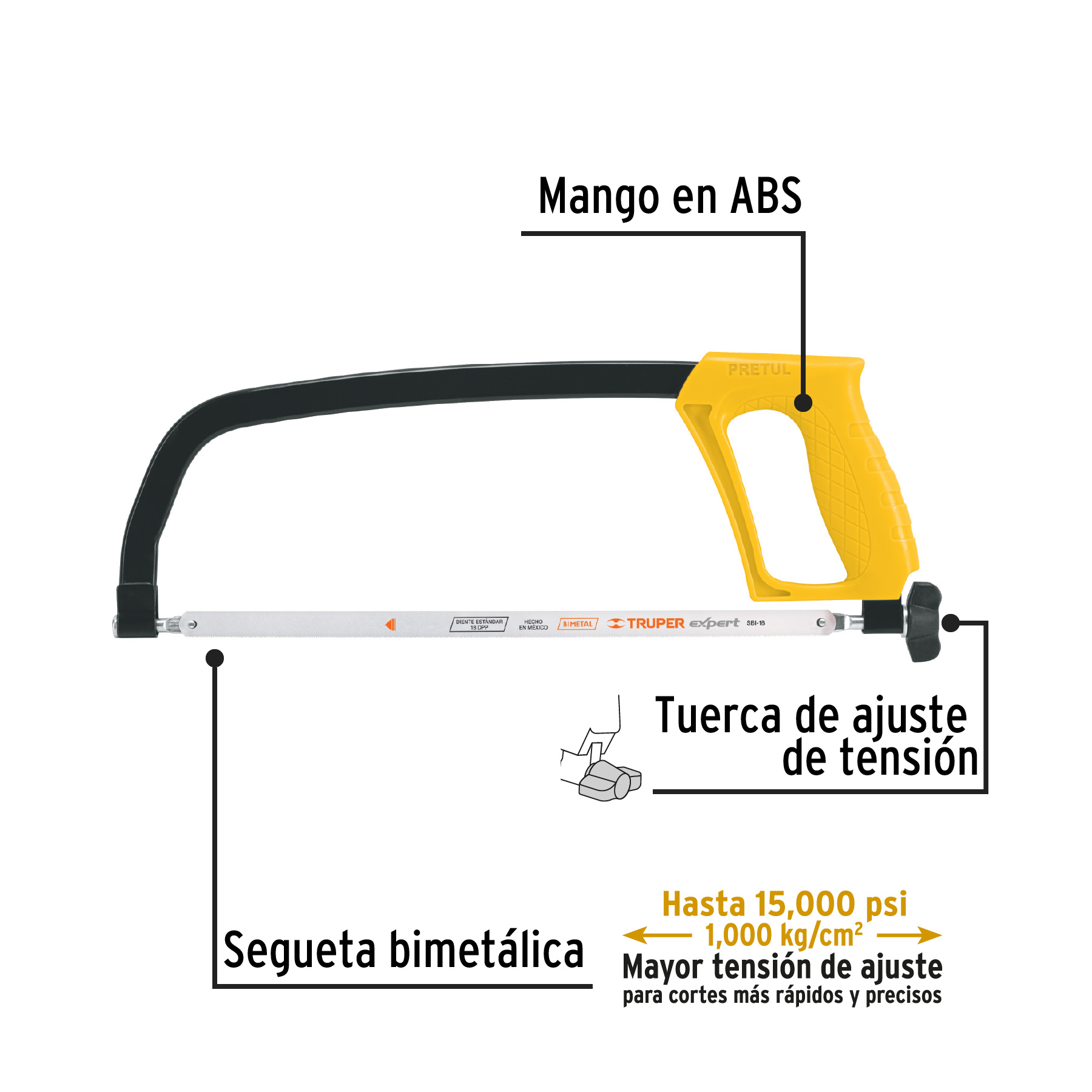 ARCO SEGUETA SOLERA DE 12 PRETUL