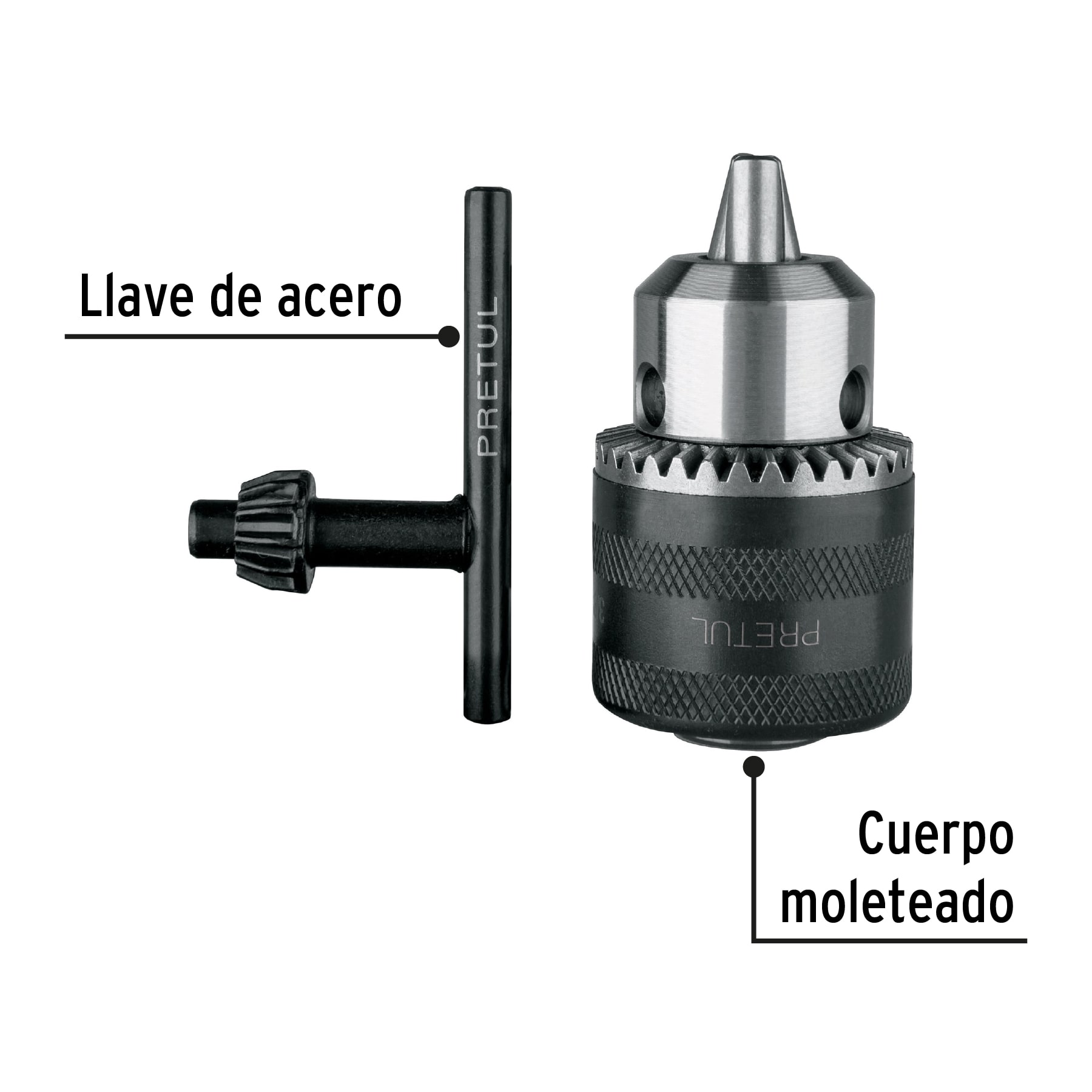 BROQUERO DE 1/2 CON LLAVE PRETUL